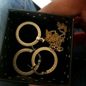 18kt necklace set 18'' saudi gold